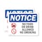 Signmission No Food Or Drink Allowed No Smoking Sign, Vinyl Decal, 7in W x 5in L, 2PK OS-2PACK-NS-D-57-L-14576 - alternate 1